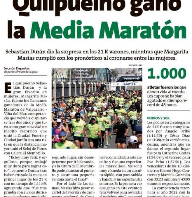 Quilpueíno ganó la Media Maratón